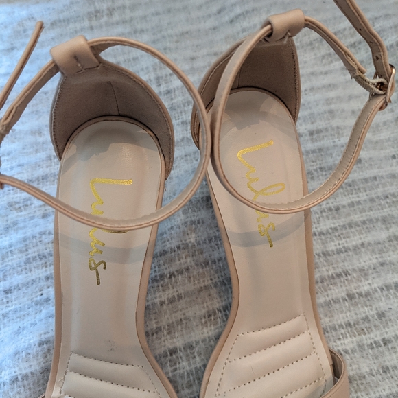 Lulu's Nude Vegan Leather Heels - Picture 5 of 15